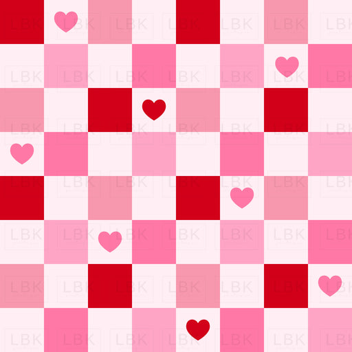 Valentines Pink Checkerboard