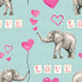 Valentines Watercolor Elephant