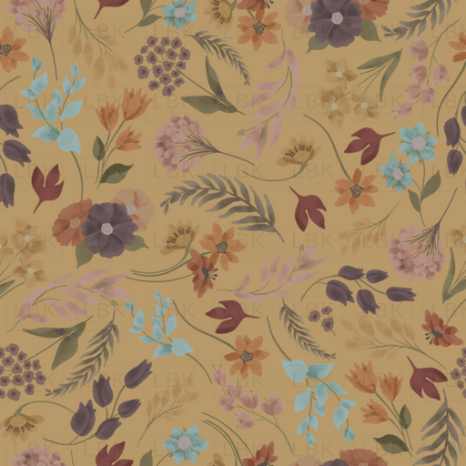 VINTAGE BLOOMS IN BUTTERCUP