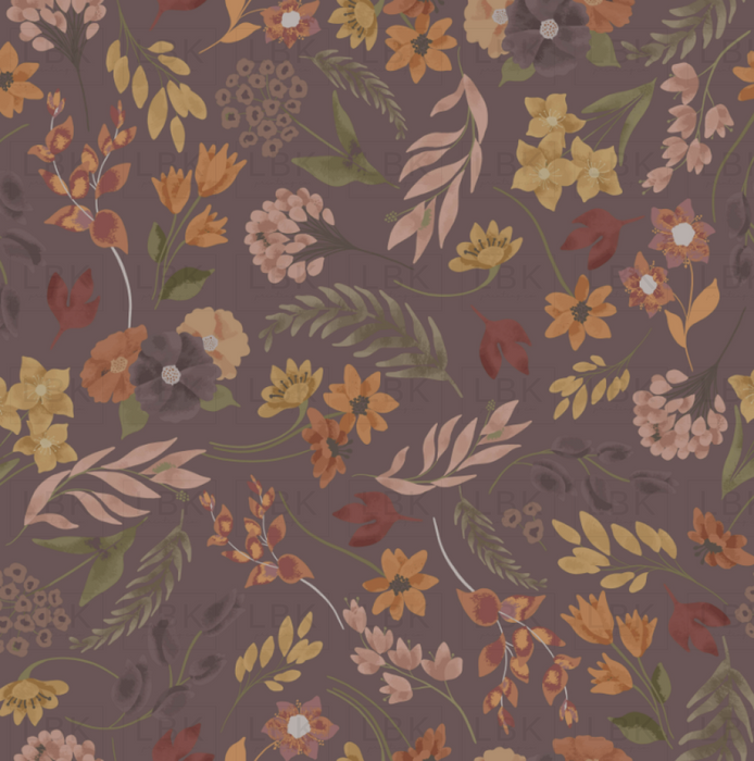 VINTAGE BLOOMS IN PLUM