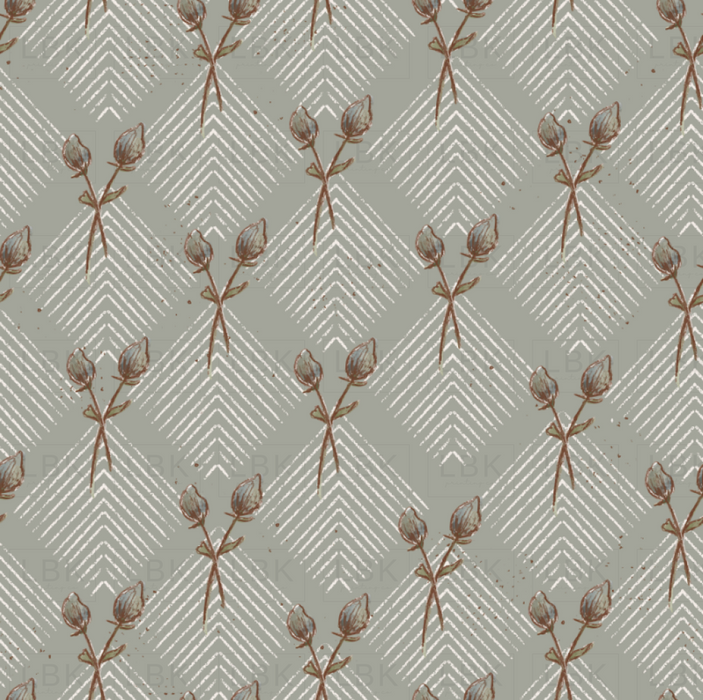 VINTAGE BLOOMS IN ROBIN BLUE