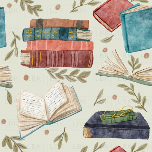 Vintage books faded sage green