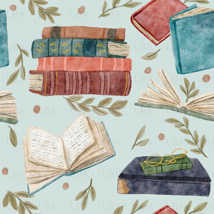 Vintage books light blue