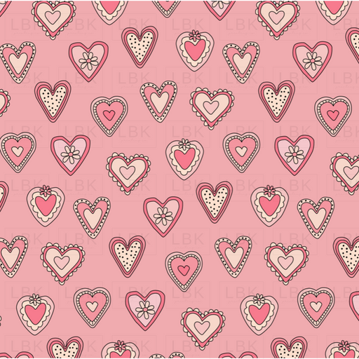 Vintage Pink Hearts
