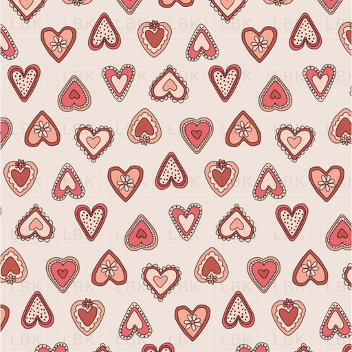 Vintage Red Hearts
