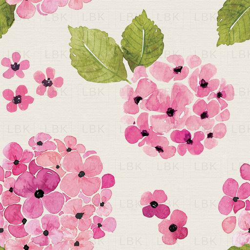 Vintage Summer Pink Hydrangea Floral With Texture