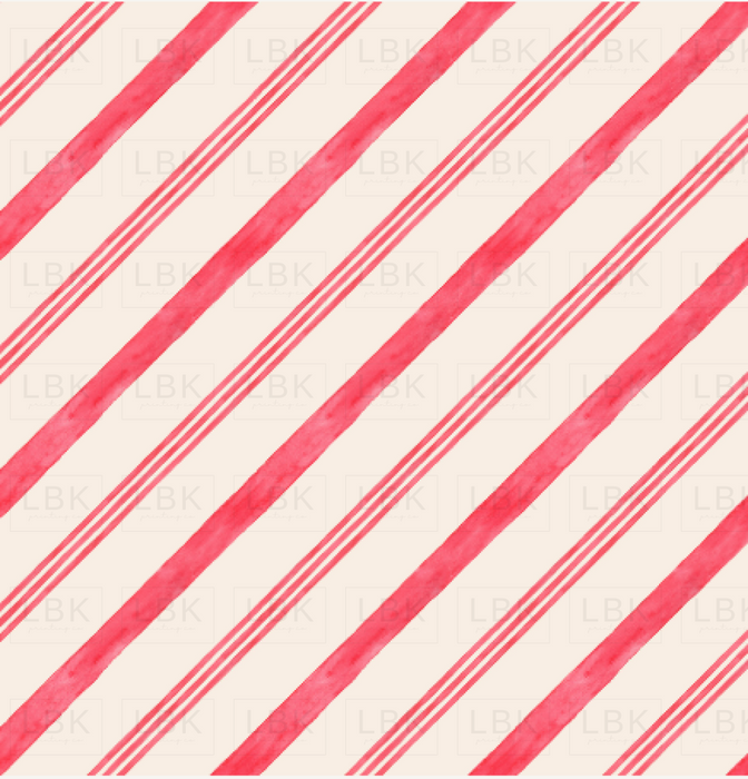 Watercolor Candy Cane Stripes Cream