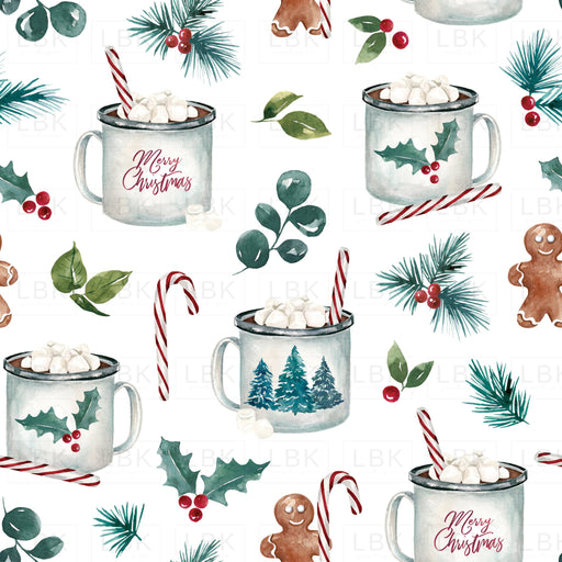 Watercolor Christmas Hot Cocoa