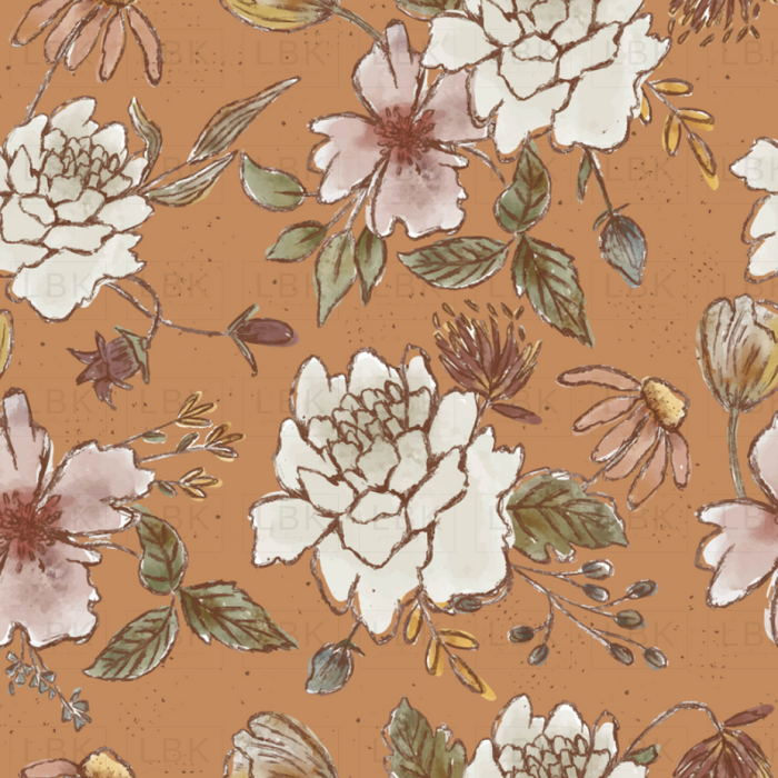 WATERCOLOR CORSAGE IN APRICOT