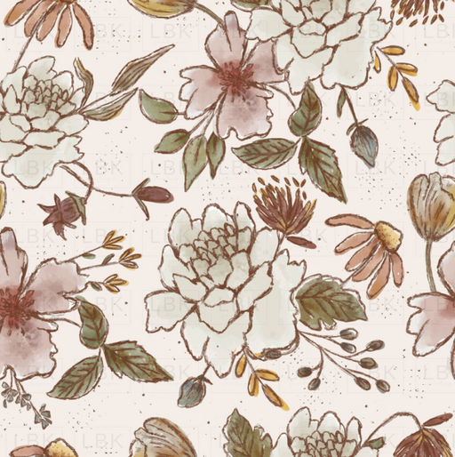 WATERCOLOR CORSAGE IN VANILLA