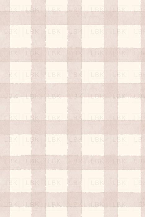 Watercolor Gingham- Blush Pink