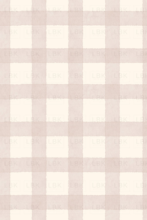 Watercolor Gingham- Blush Pink