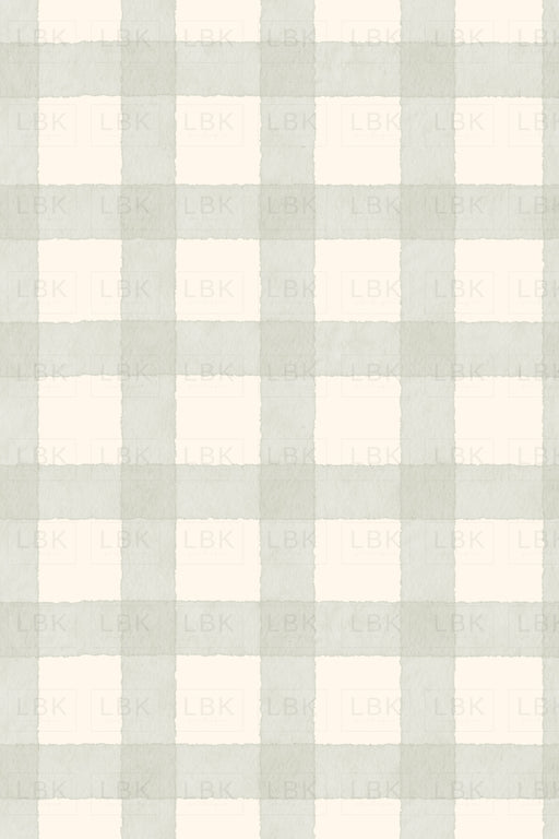 Watercolor Gingham- Light Green