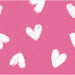 Watercolor Hearts White On Hot Pink