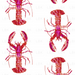 Watercolor Lobsters In Reds And Pinks
