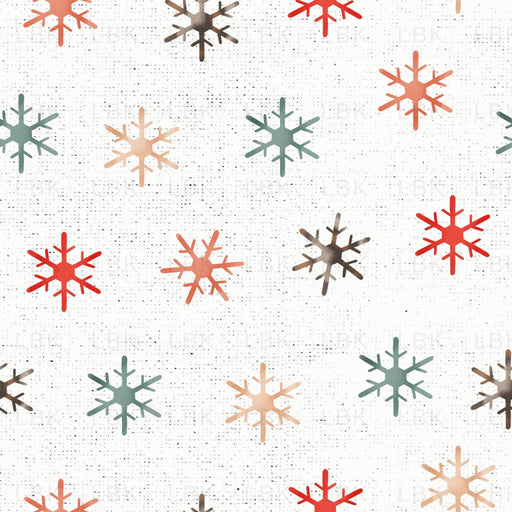 Watercolor Snowflakes - Snow White