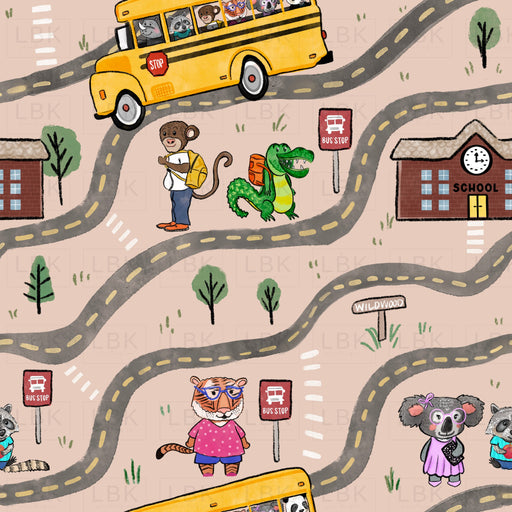 Wildwood bus stops tan