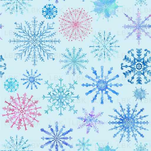 Winter Snowflakes On Polar Blue