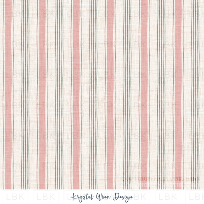 Winter Wonderland Stripe Pink