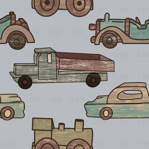 Wooden Cars Gray
