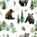 Woodland Bears And Forest Trees