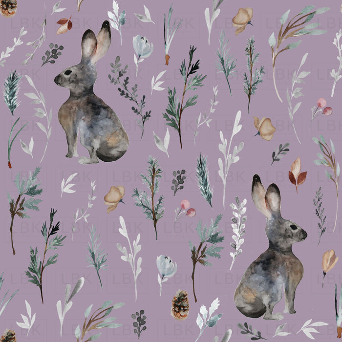 Woodland Bunnies On Amethyst