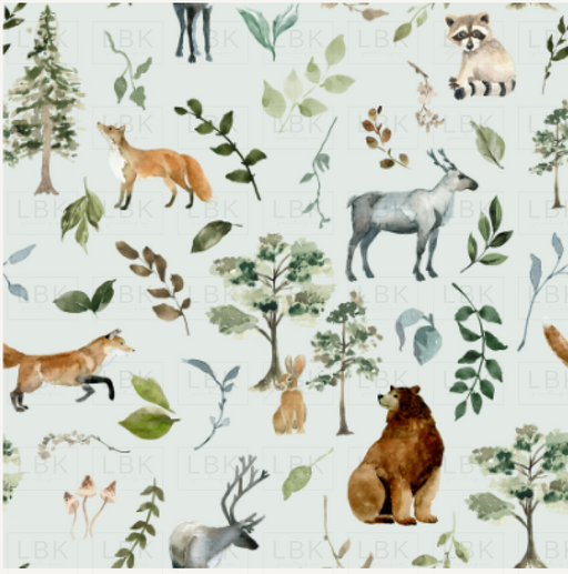 Woodland Whimsy Forest On Silver Leaf