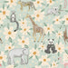 Zoo Animal Floral-Mint