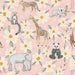 Zoo Animal Floral-Pink