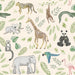 Zoo Animal Greenery- Cream