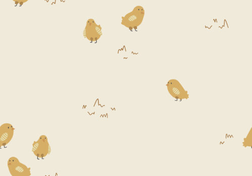 2022 Easter - Easter Chicks on Cream