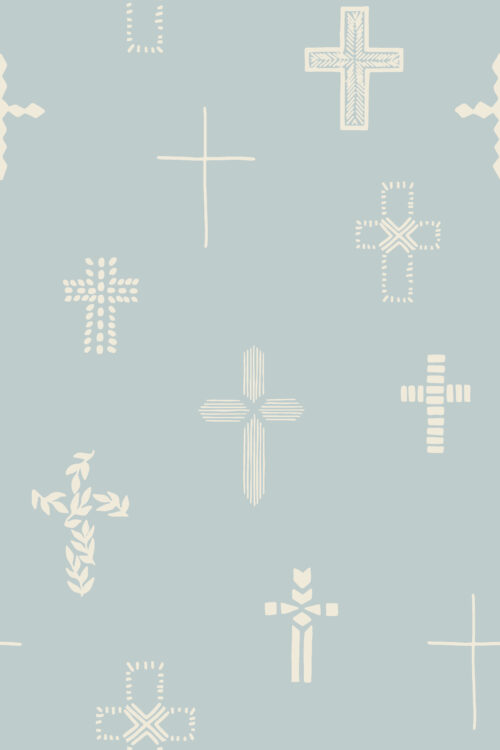 2022 Easter - Easter Cross in Light Blue