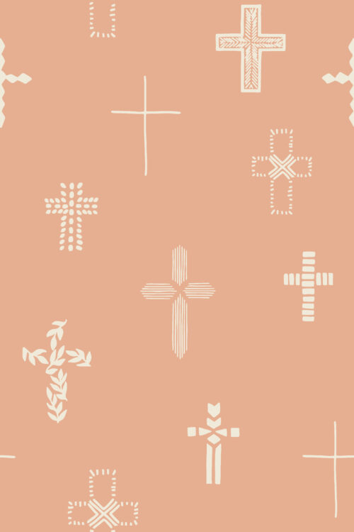 2022 Easter - Easter Cross in Peach