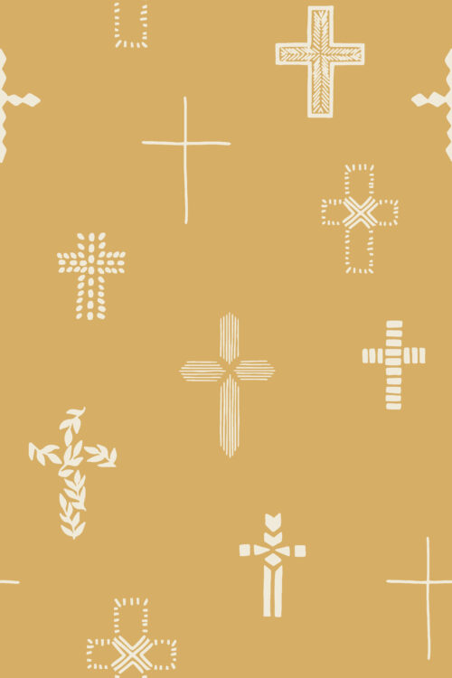 2022 Easter - Easter Cross on Honeybee Yelllow
