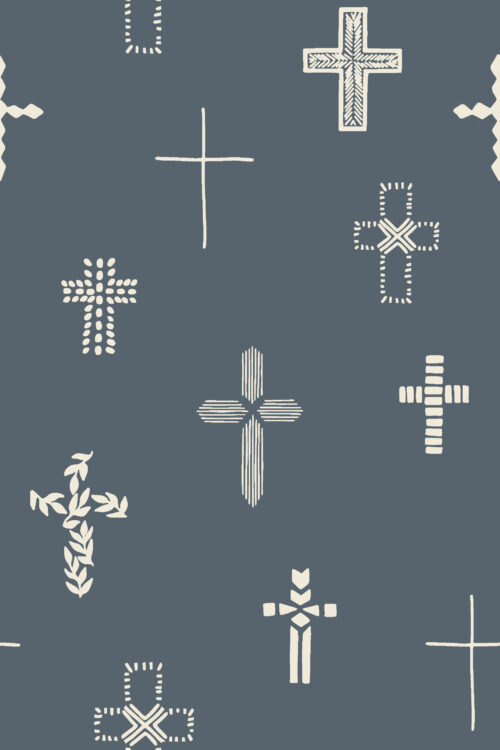 2022 Easter - small Easter Cross in Dark Blue