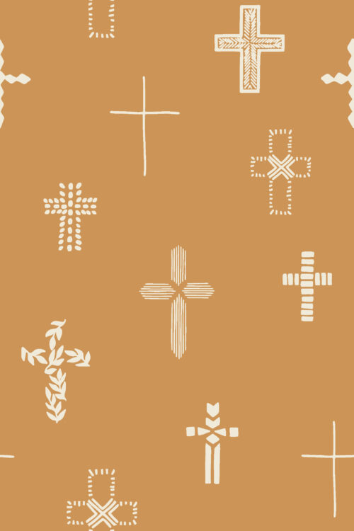 2022 Easter - small Easter Cross in Honey Nougat