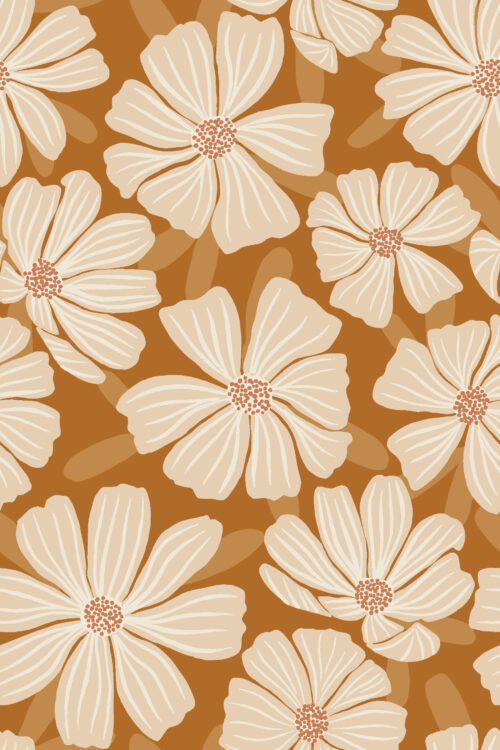 A Boho Christmas - Christmas Cosmos Floral on Copper