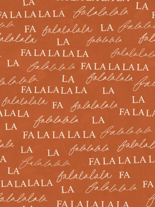 A Boho Christmas - Falalala on Rust red