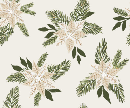 Christmas Cheer - REV300dpi cream poinsettia christmas flowers