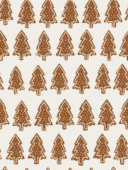 Christmas Cheer - gingerbread christmas trees -- medium