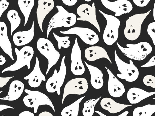 Halloween - Spooktacular - Halloween Ghosts in Black and White