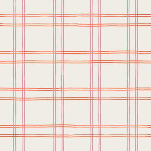 Little Valentine - Double Grid in Red and Pink Mauve