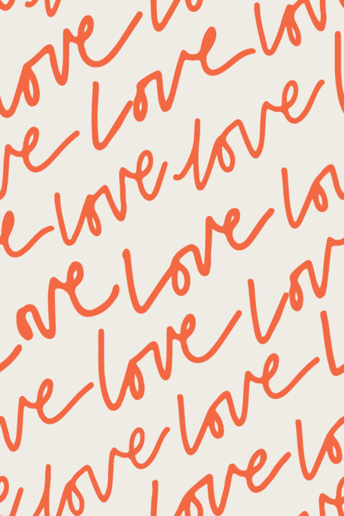 Little Valentine - Words of Love in Lipstick Red