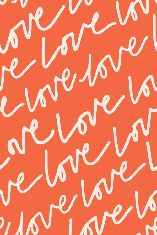 Little Valentine - Words of Love on Mauve Pink  copy