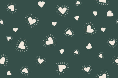 Loveable - Heart Bursts on Green