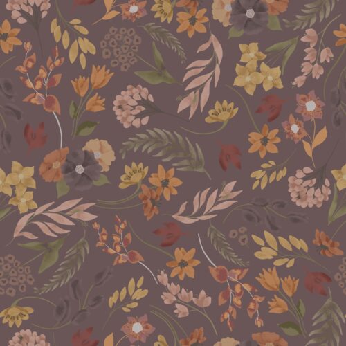 Vintage Blooms in Plum