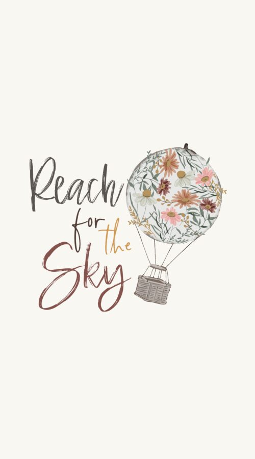 Reach for the Sky Panel Floral in Cream