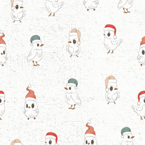 Chickadee Santa Snow White
