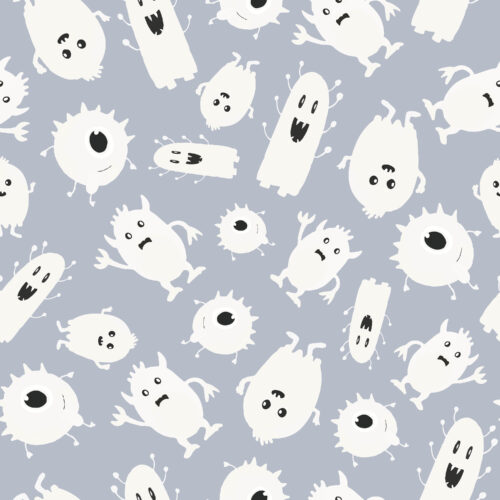 Ghost Monsters in Baby Blue