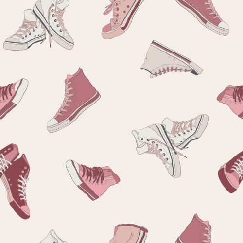 Converse in Cream